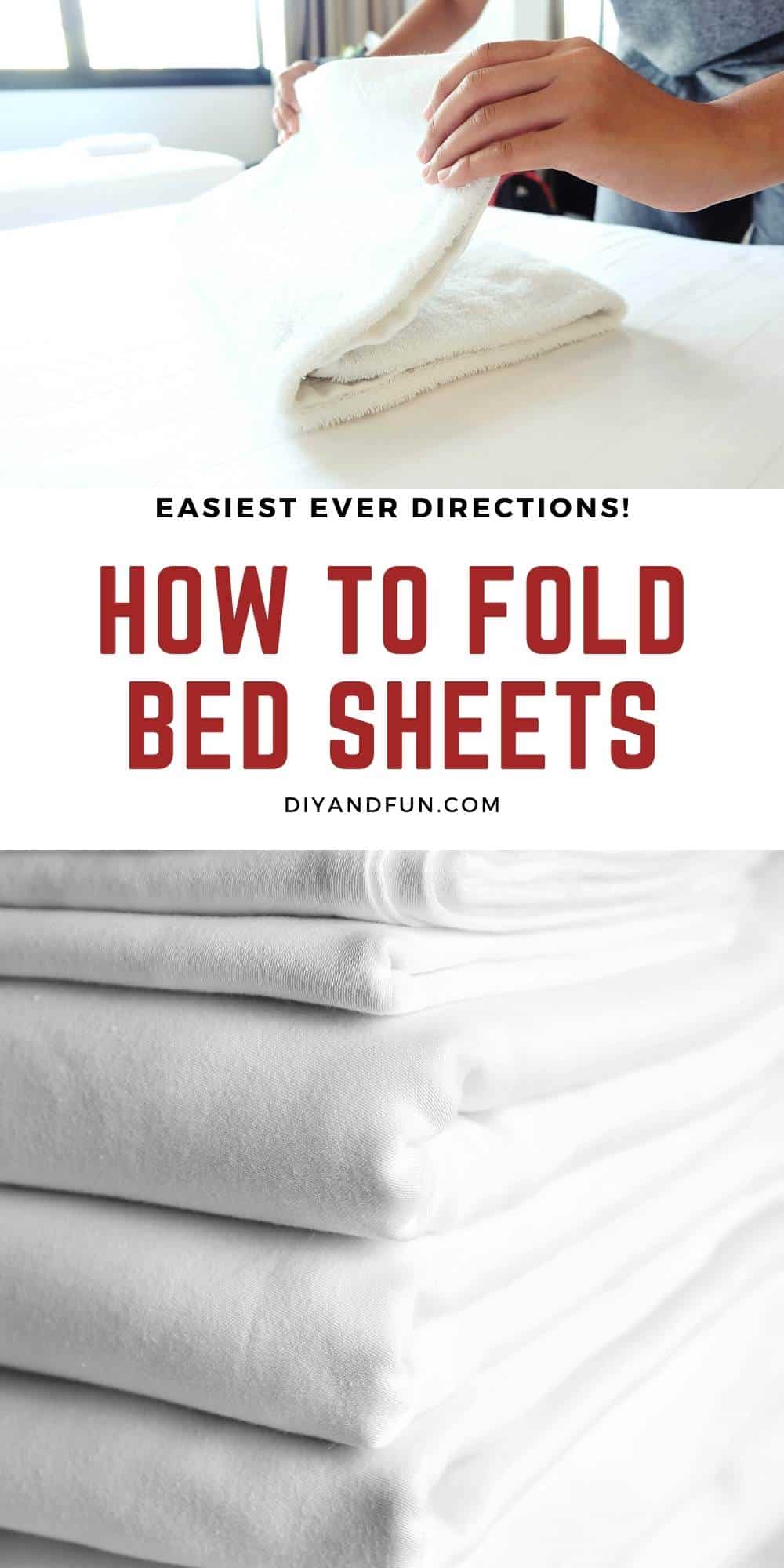 How to fold a bed sheet.