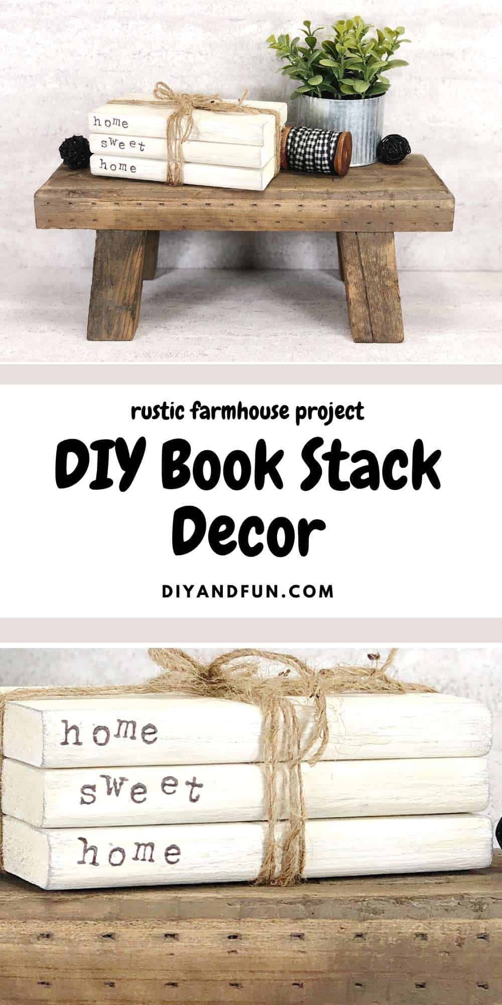 how to make wooden stacked books