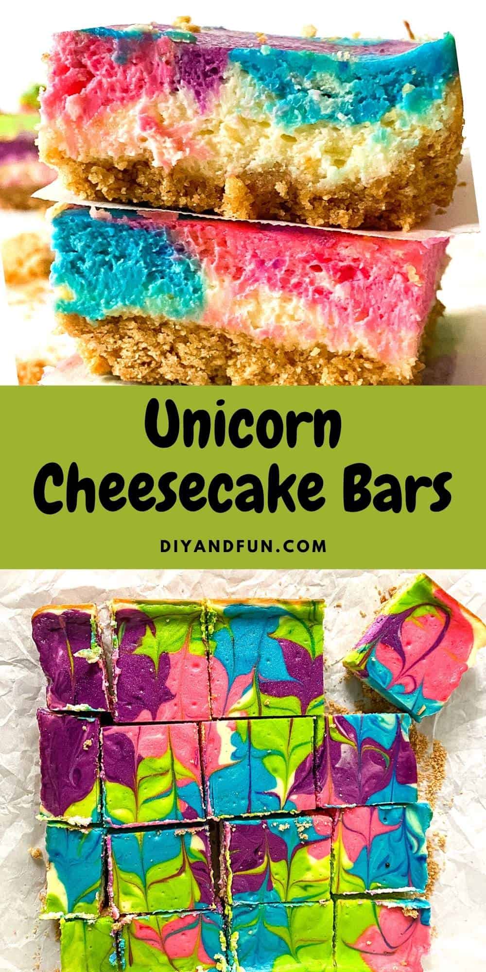 Easy Unicorn Cheesecake Bars
