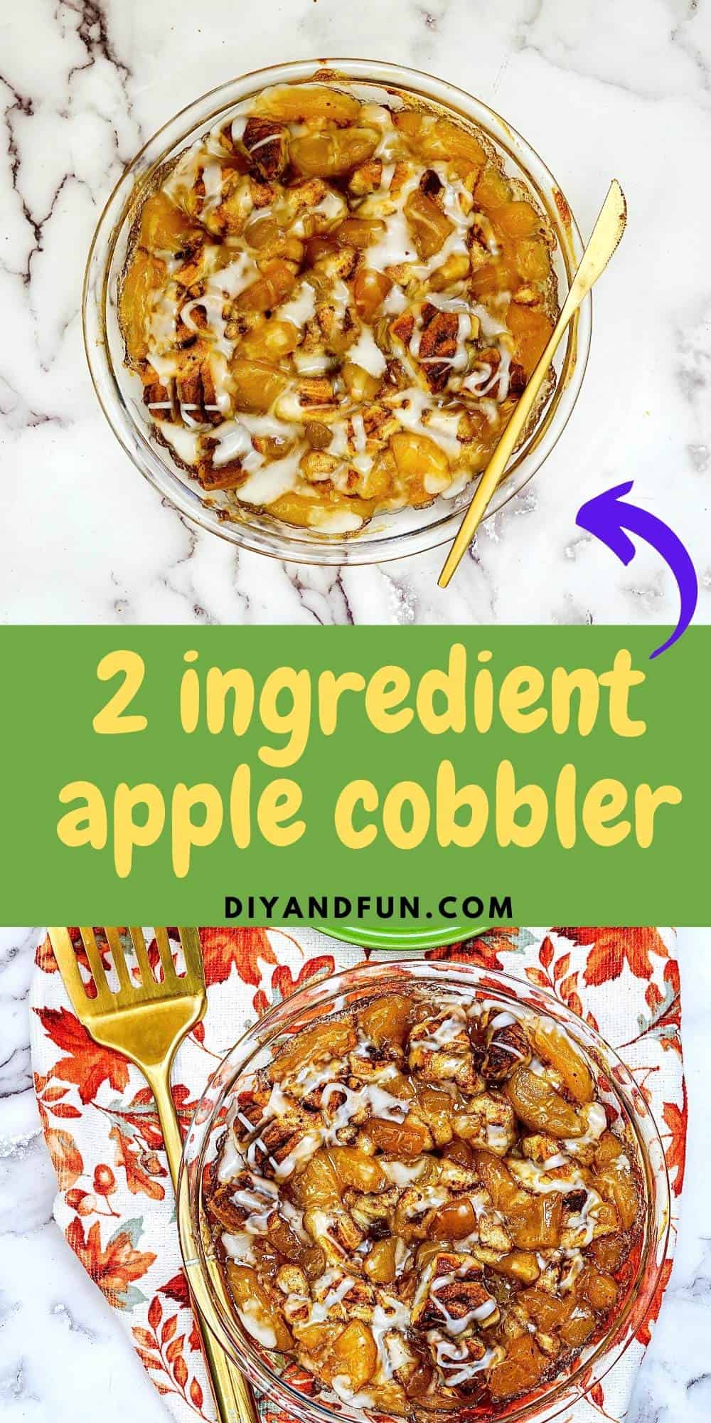 2 Ingredient Apple Cobbler,