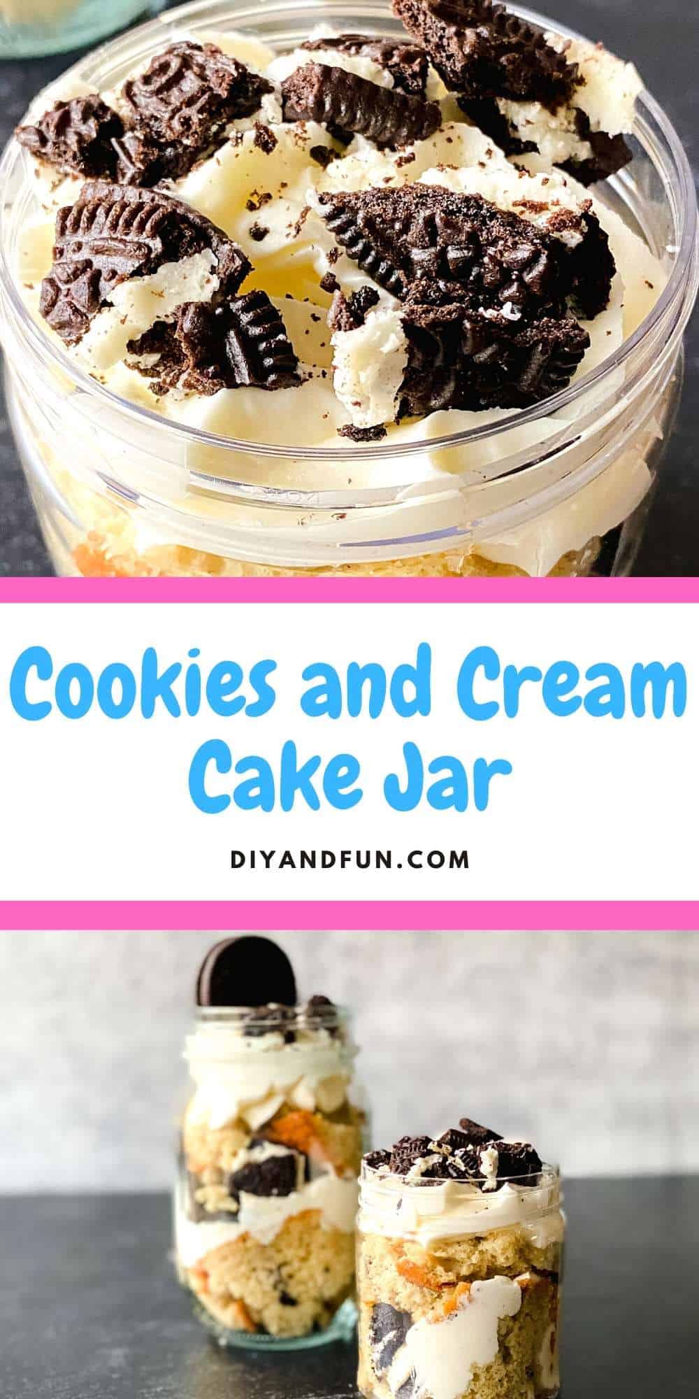 Cookies and Cream Cake in a Jar