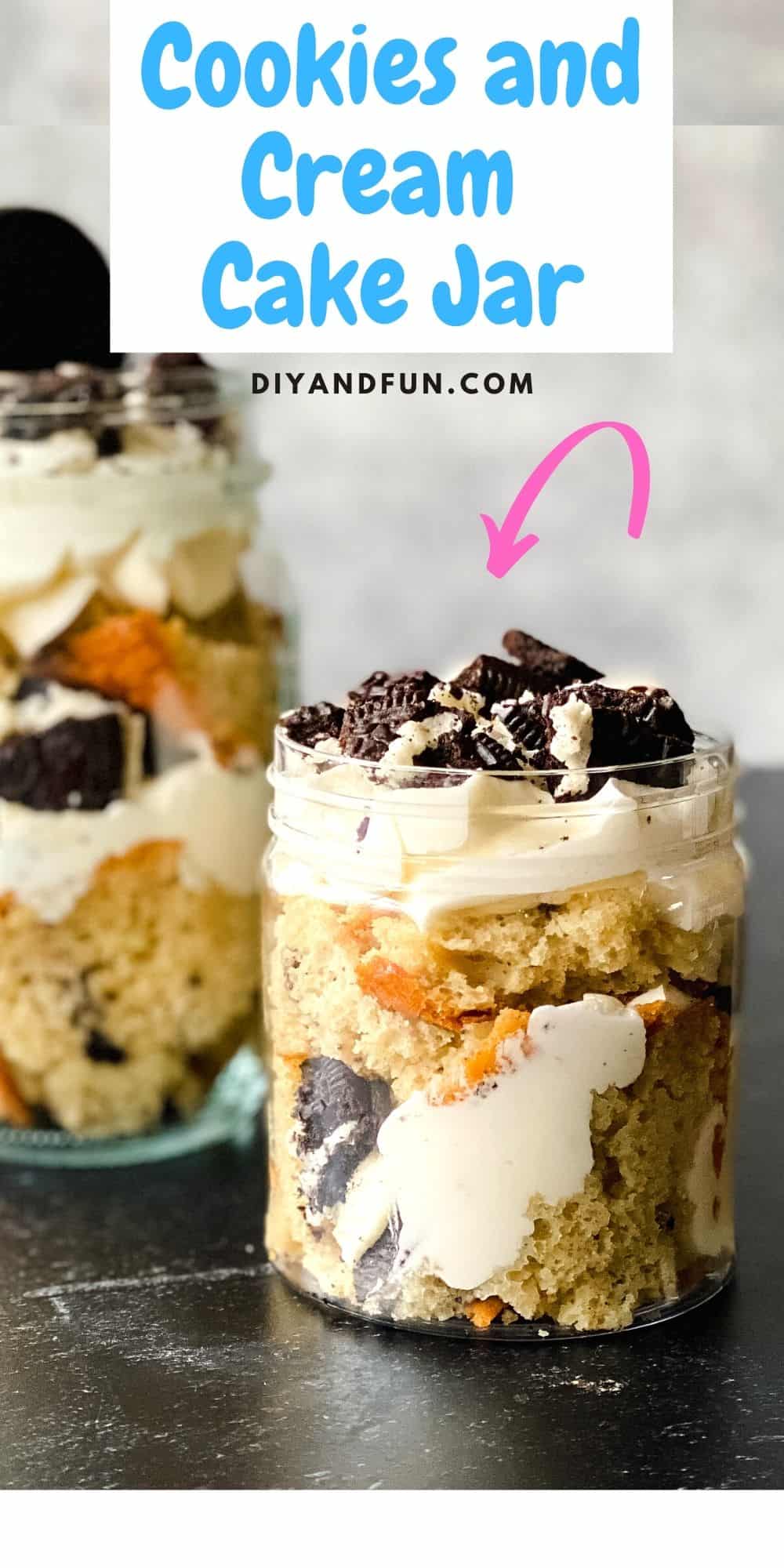 Cookies and Cream Cake in a Jar