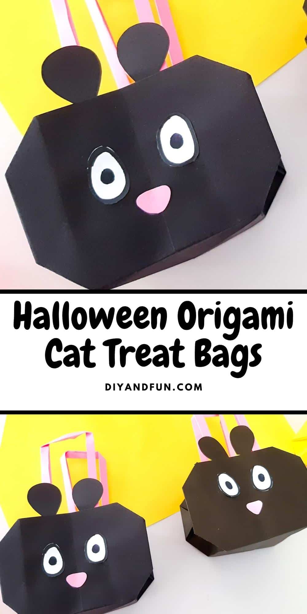 Halloween Origami Cat Treat Bags