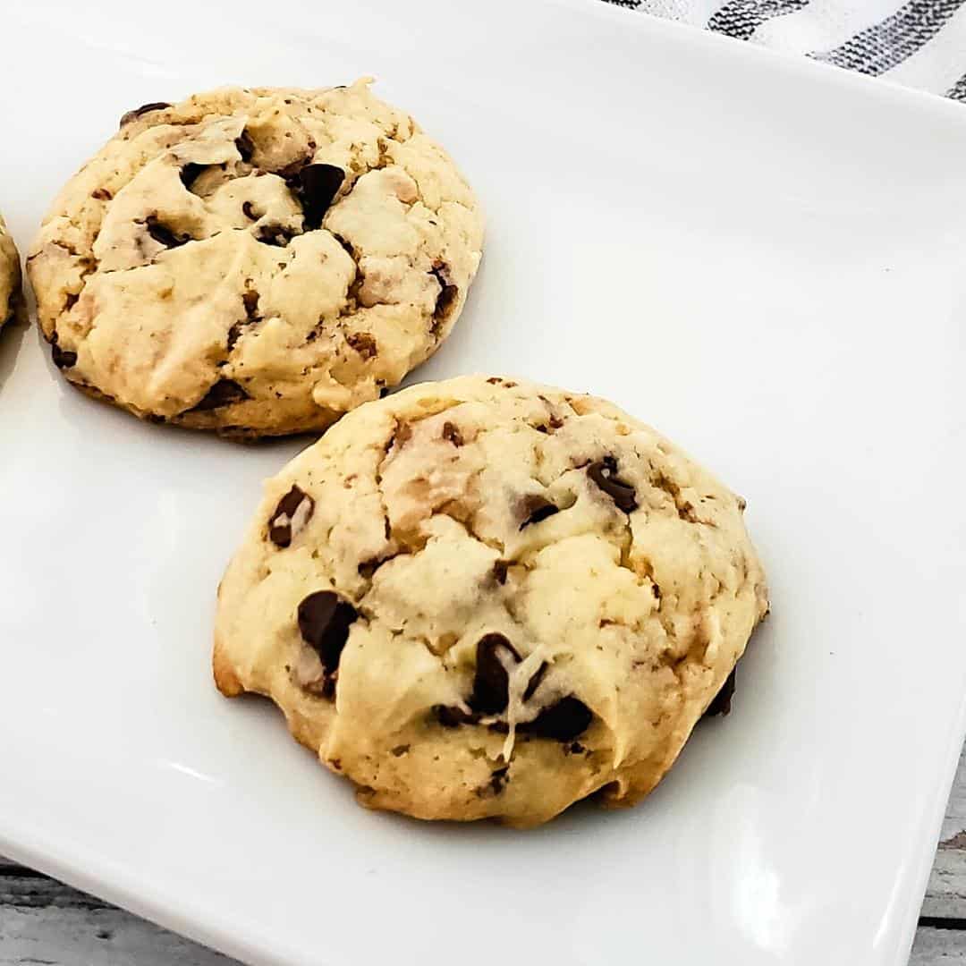 Chocolate Chip Toffee Cake Mix Cookies