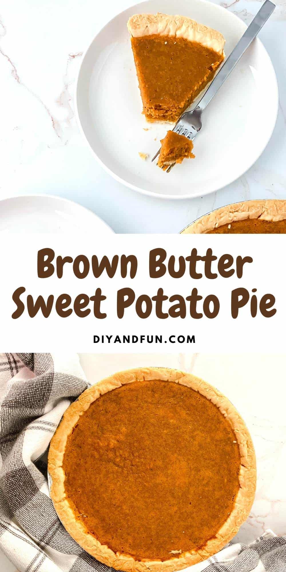 Brown Butter Sweet Potato Pie Recipe, based on a southern favorite, this tasty dessert recipe is perfect for Thanksgiving and Christmas.