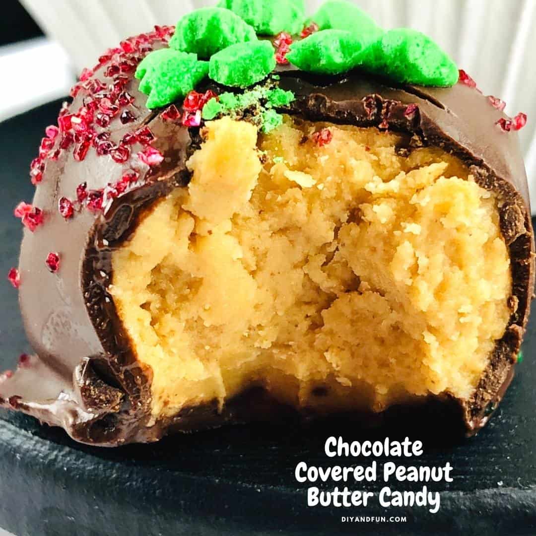 Chocolate Covered Peanut Butter Candy, a no bake recipe for chocolate peanut butter balls. Low carb sugar free option.