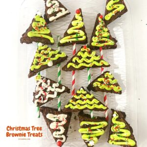 Christmas Tree Brownie Treats