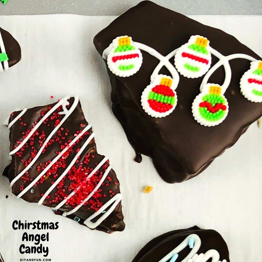 Christmas Angel Candy, a favorite family recipe for a chocolate covered treat that has a crunchy candy inside.
