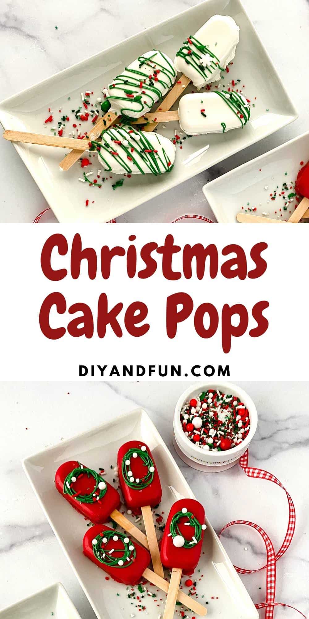This easy recipe for Christmas Cake Pops is perfect for most any holiday party, gathering, or dessert treat.