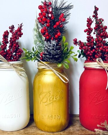 Holiday Painted Mason Jars