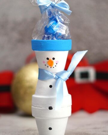 Adorable Clay Pot Snowman DIY