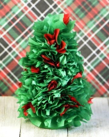 Tissue Paper Christmas Tree DIY