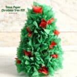 Tissue Paper Christmas Tree DIY