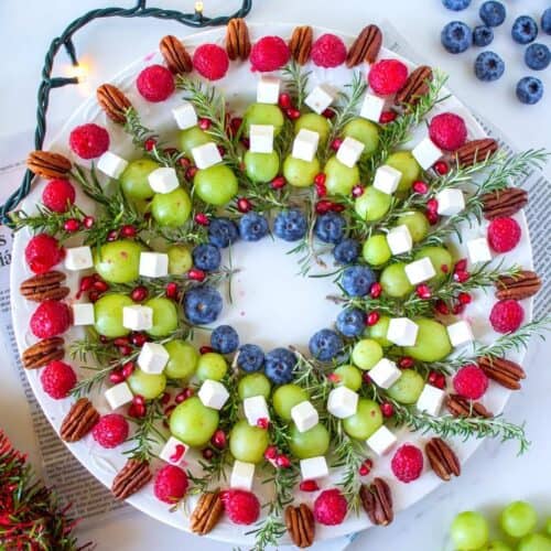 Tasty Christmas Wreath Fruit Board
