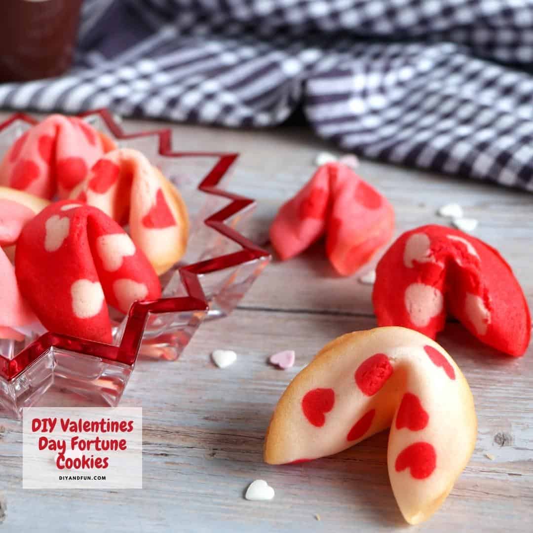 DIY Valentines Day Fortune Cookies, an easy recipe for making homemade fortune cookies which are perfect for gift giving.