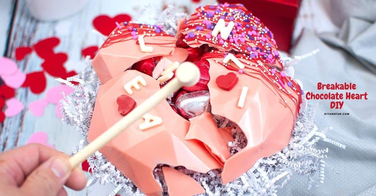 Breakable Chocolate Heart DIY, Complete instructions for how to make an edible heart container that can hold other items.