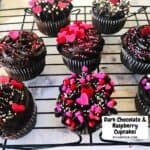 Dark Chocolate & Raspberry Cupcakes