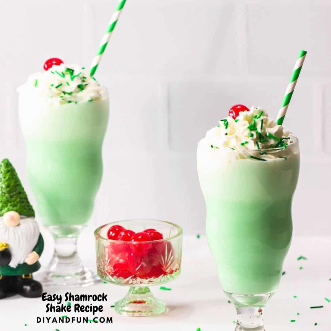 Easy Shamrock Shake Recipe, a favorite minty milkshake treat especially during the St. Patrick's day time of the year.