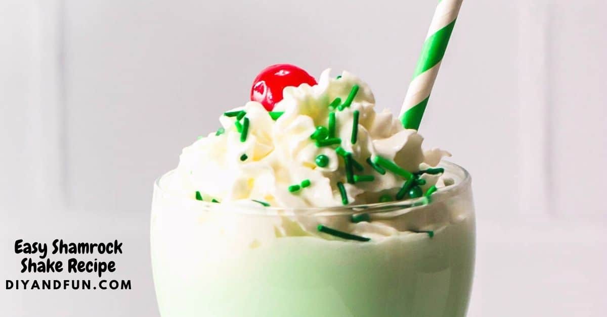 Easy Shamrock Shake Recipe, a favorite minty milkshake treat especially during the St. Patrick's day time of the year.