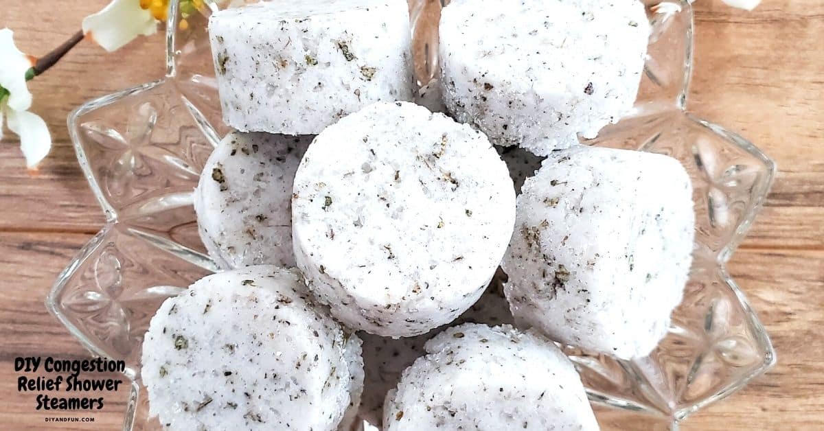 Diy Congestion Relief Shower Steamers, a homemade remedy for nasal and sinus congestion made with natural ingredients.