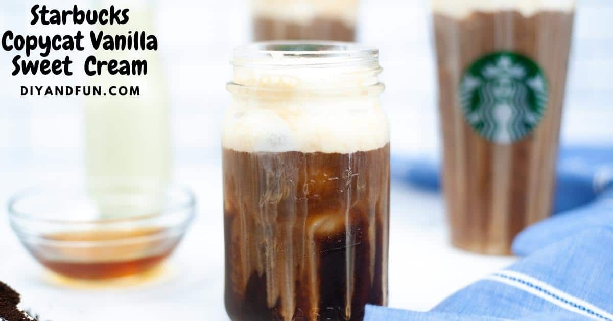 Starbucks Copycat Vanilla Sweet Cream Recipe, a simple version of the popular cream recipe that you can make at home. Sugar Free option.