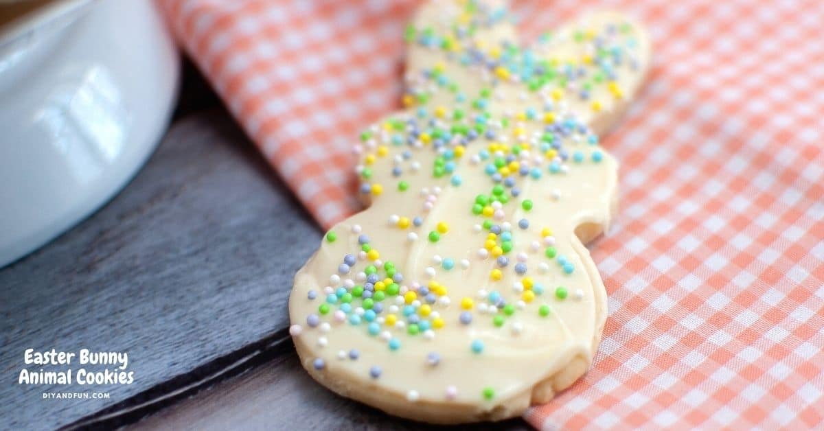 Easter Bunny Circus Animal Cookies, a tasty and easy recipe for chocolate coated cookies with an Easter spring theme.