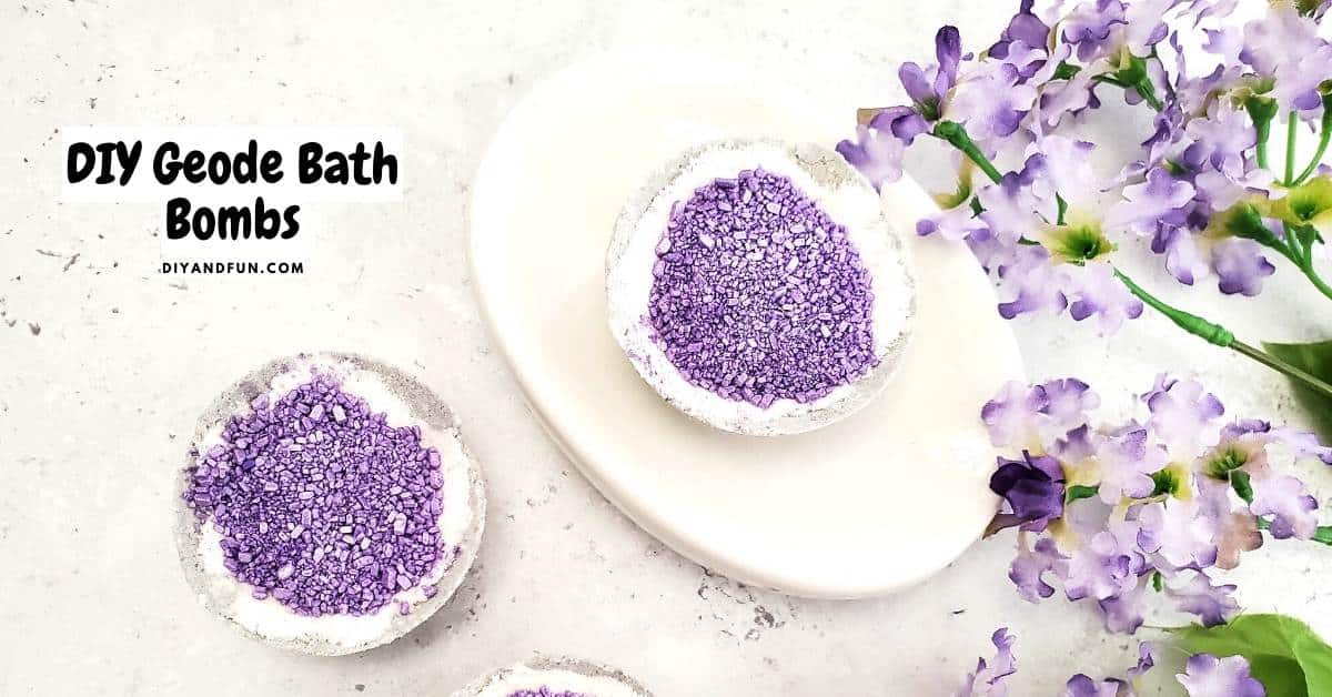 DIY Geode Bath Bombs, a do it yourself recipe for making bath bombs that are perfect for a relaxing and soothing bathing experience.