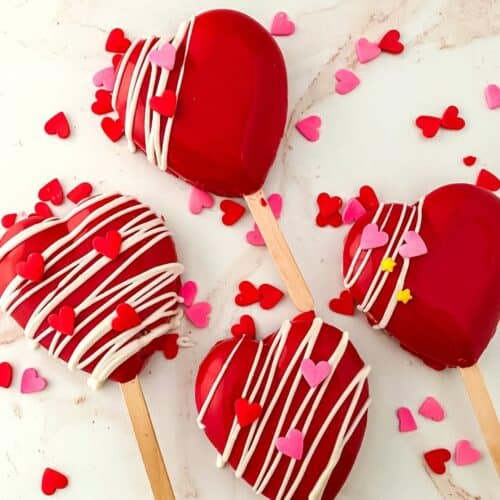 Valentines Rice Krispie Heart Pops