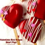 Valentines Rice Krispie Heart Pops