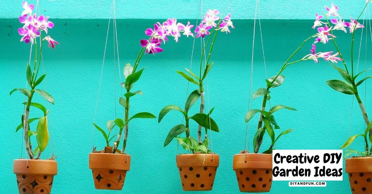 Creative DIY Garden Ideas, easy and frugal ideas for making your backyard garden even better using recycled or upcycled items.