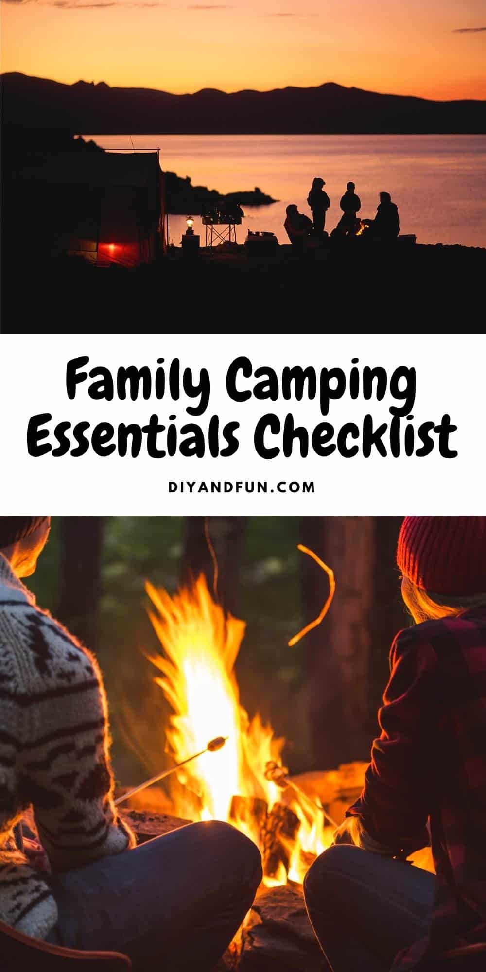 Family Camping Essentials Checklist, an essential listing of most everything that you should not forget when camping as a family.