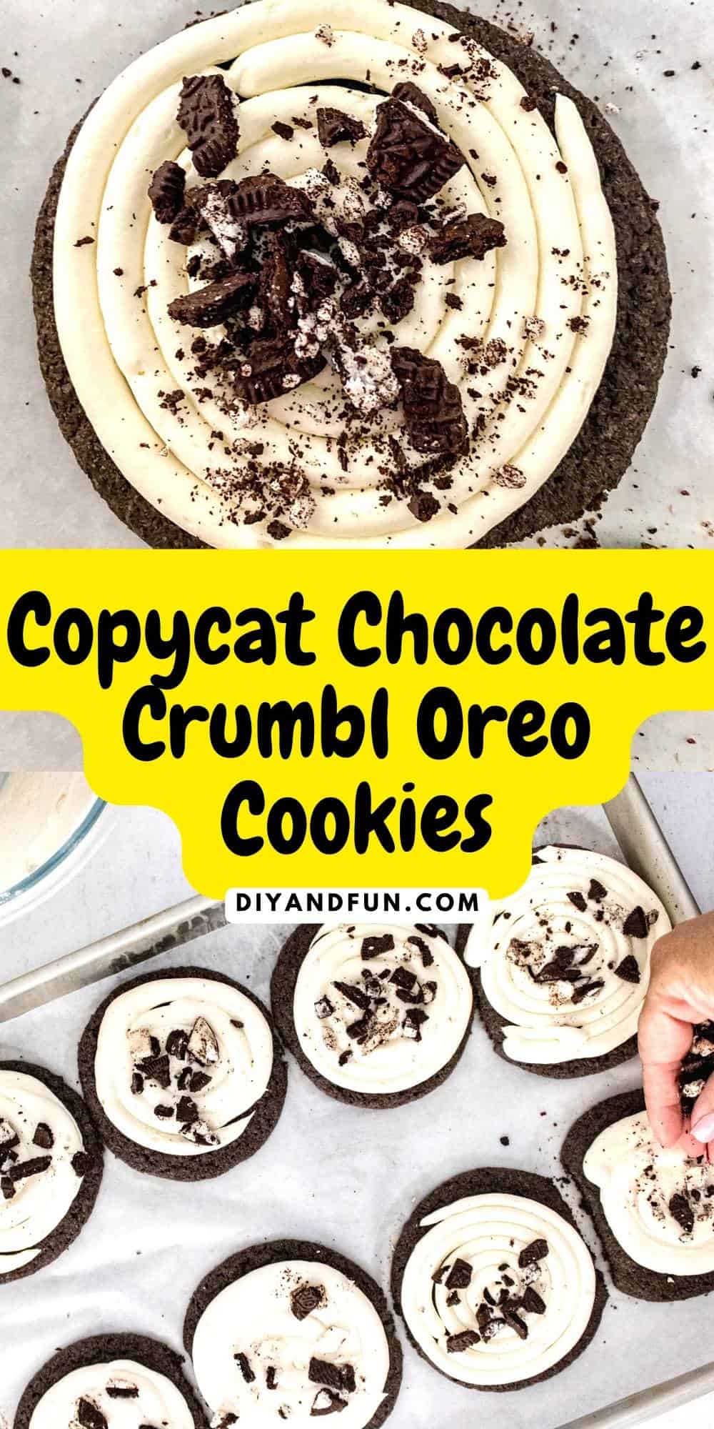 Copycat Chocolate Crumbl Oreo Cookies, a tasty recipe idea for cookies that have been inspired by popular Bakery Style Cookies.