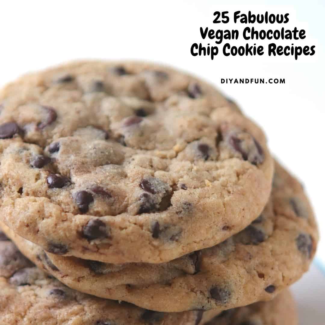 25 Vegan Chocolate Chip Cookie Recipes, included some of the best recipes such as gluten free, paleo, keto, and no added sugar.