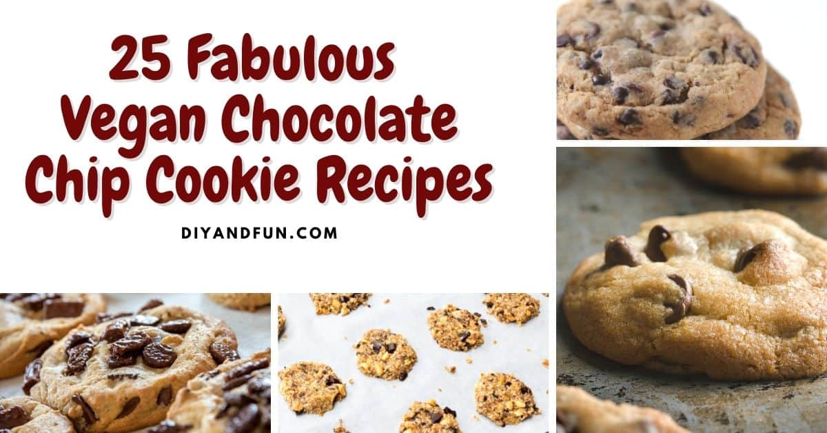 25 Vegan Chocolate Chip Cookie Recipes, included some of the best recipes such as gluten free, paleo, keto, and no added sugar.