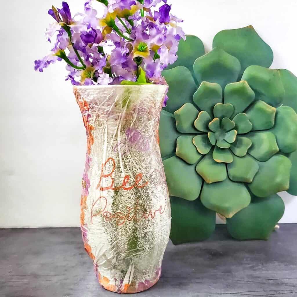 Easy Decoupage Vase DIY