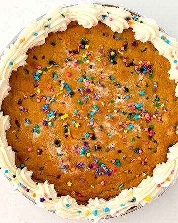 Chocolate Chip Funfetti Cookie Cake