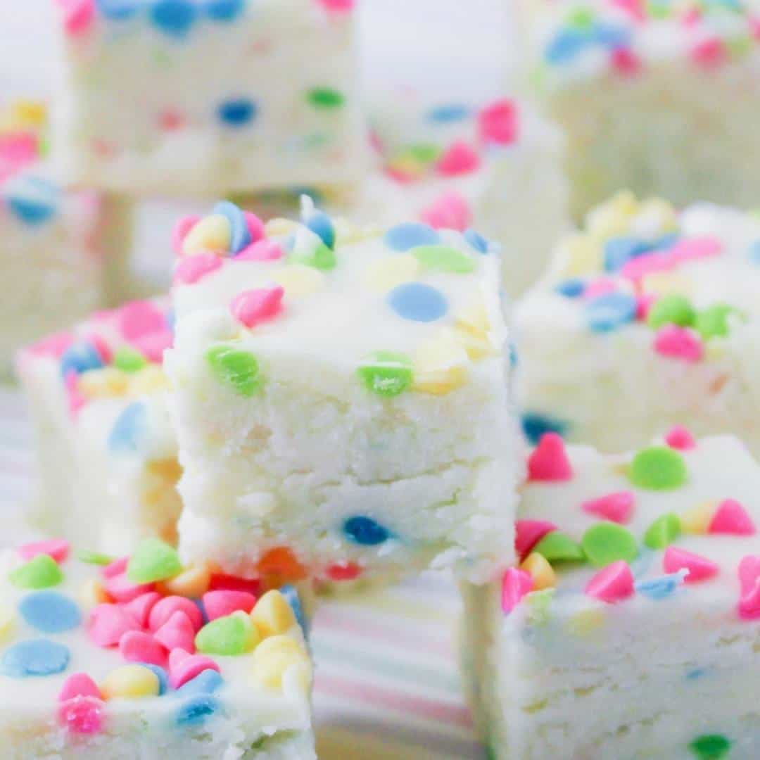 3 Ingredient Unicorn Fudge