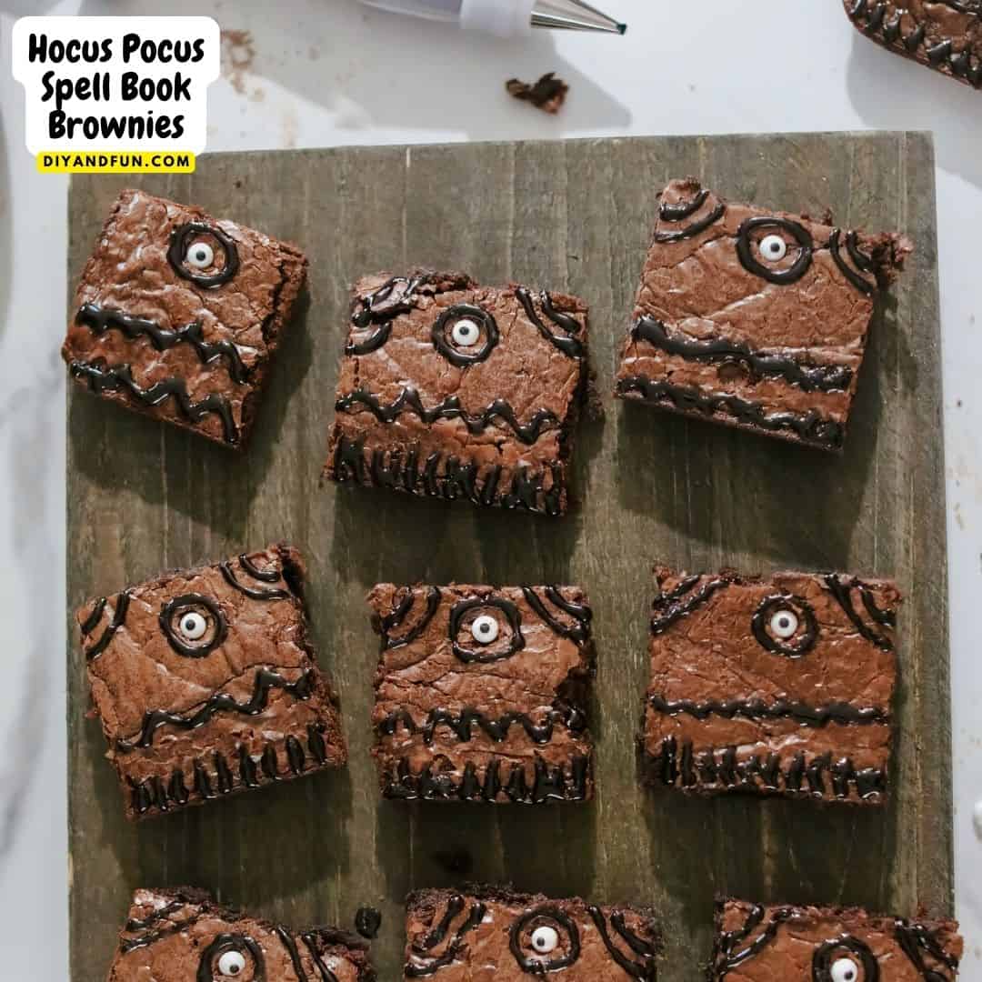 Hocus Pocus Spell Book Inspired Brownies, a simple recipe for turning delicious brownies into a decorated book from a movie.