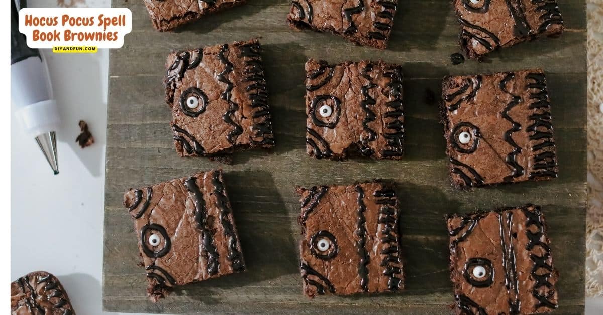 Hocus Pocus Spell Book Inspired Brownies, a simple recipe for turning delicious brownies into a decorated book from a movie.