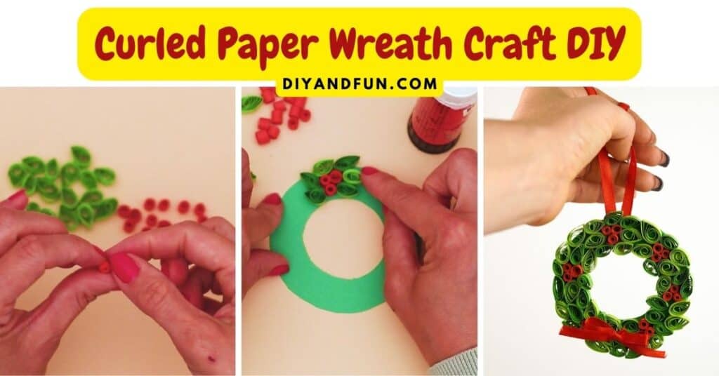 Curled Paper Wreath Craft DIY - DIY and Fun