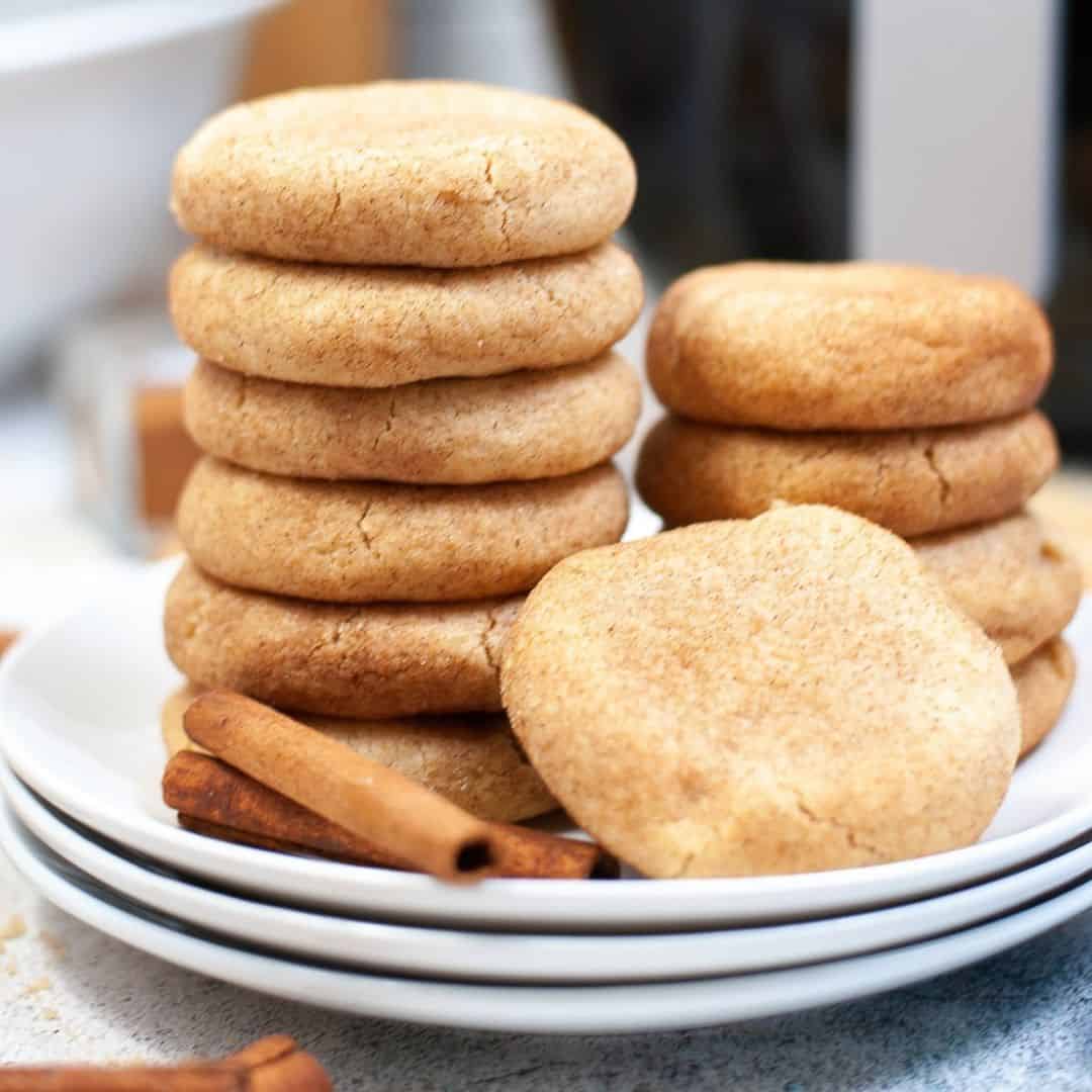 Air Fryer Snickerdoodle Cookies, a simple and delicious dessert or snack recipe for holiday inspired cookies that are air fried. 