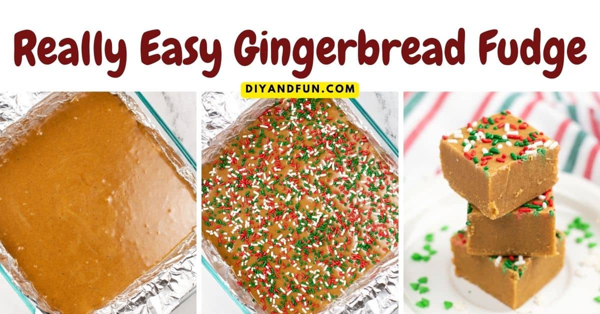 Really Easy Gingerbread Fudge, a simple and delicious Christmas holiday season dessert or treat recipe made in about 20 minutes.