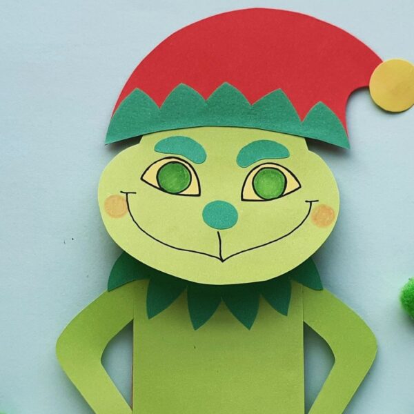 Grinch Paper Bag Puppet Craft DIY - DIY and Fun