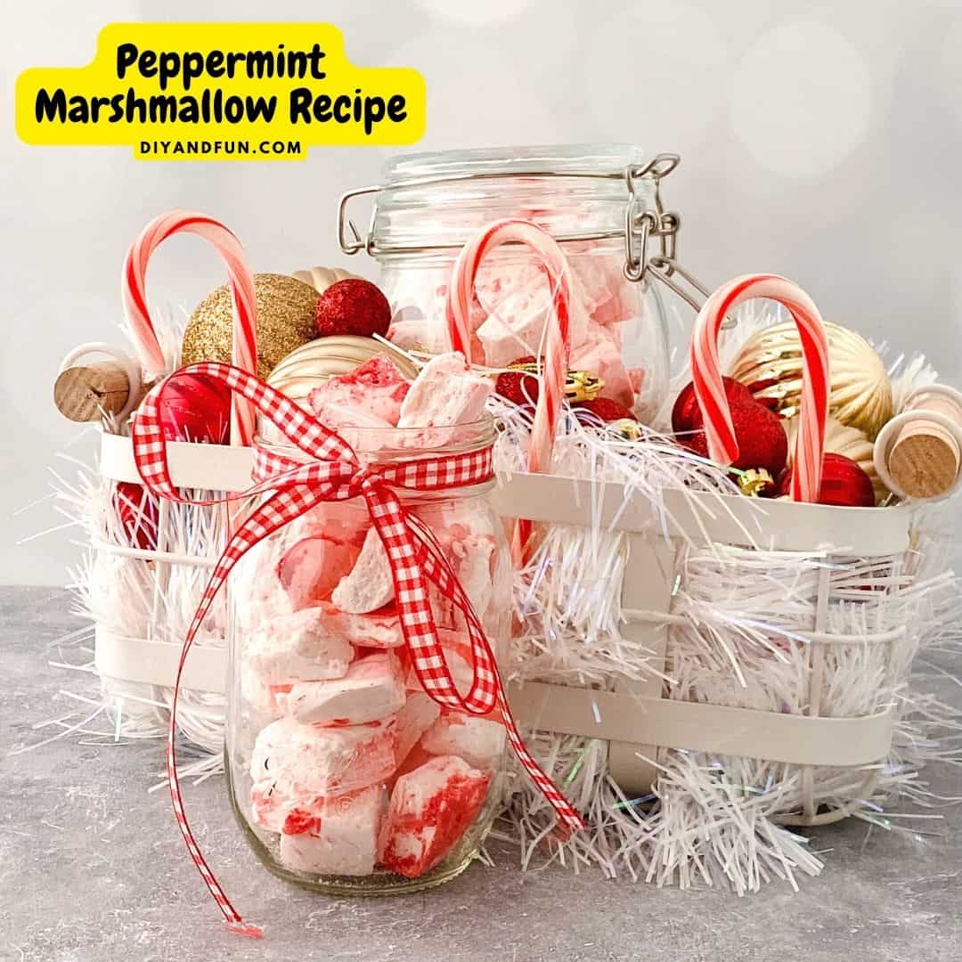 Peppermint Marshmallows Recipe, a simple and delicious recipe for flavored homemade marshmallows that taste amazing!