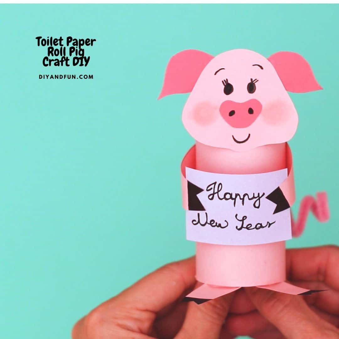 Toilet Paper Roll Pig Craft DIY, a simple and adorable project for turning an empty toilet paper rolls into a cute piggie