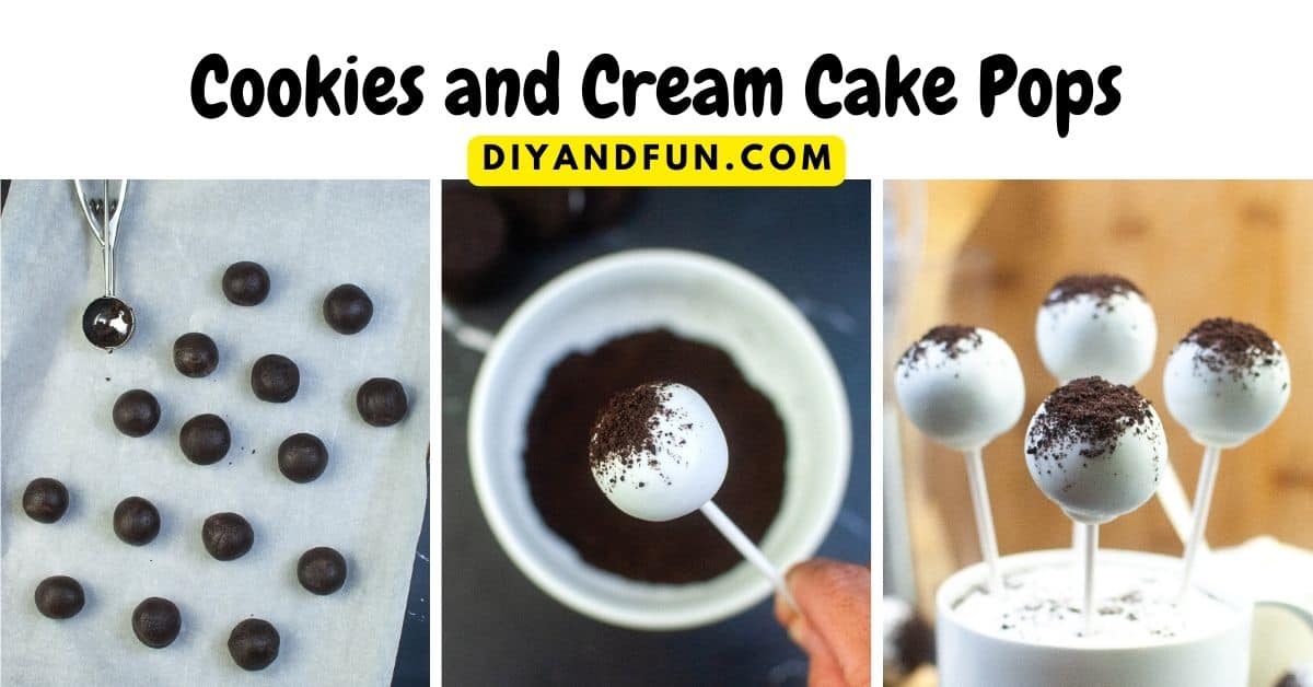 Cookies and Cream Cake Pops, a simple no bake dessert or snack recipe inspired by a popular Starbucks treat recipe.