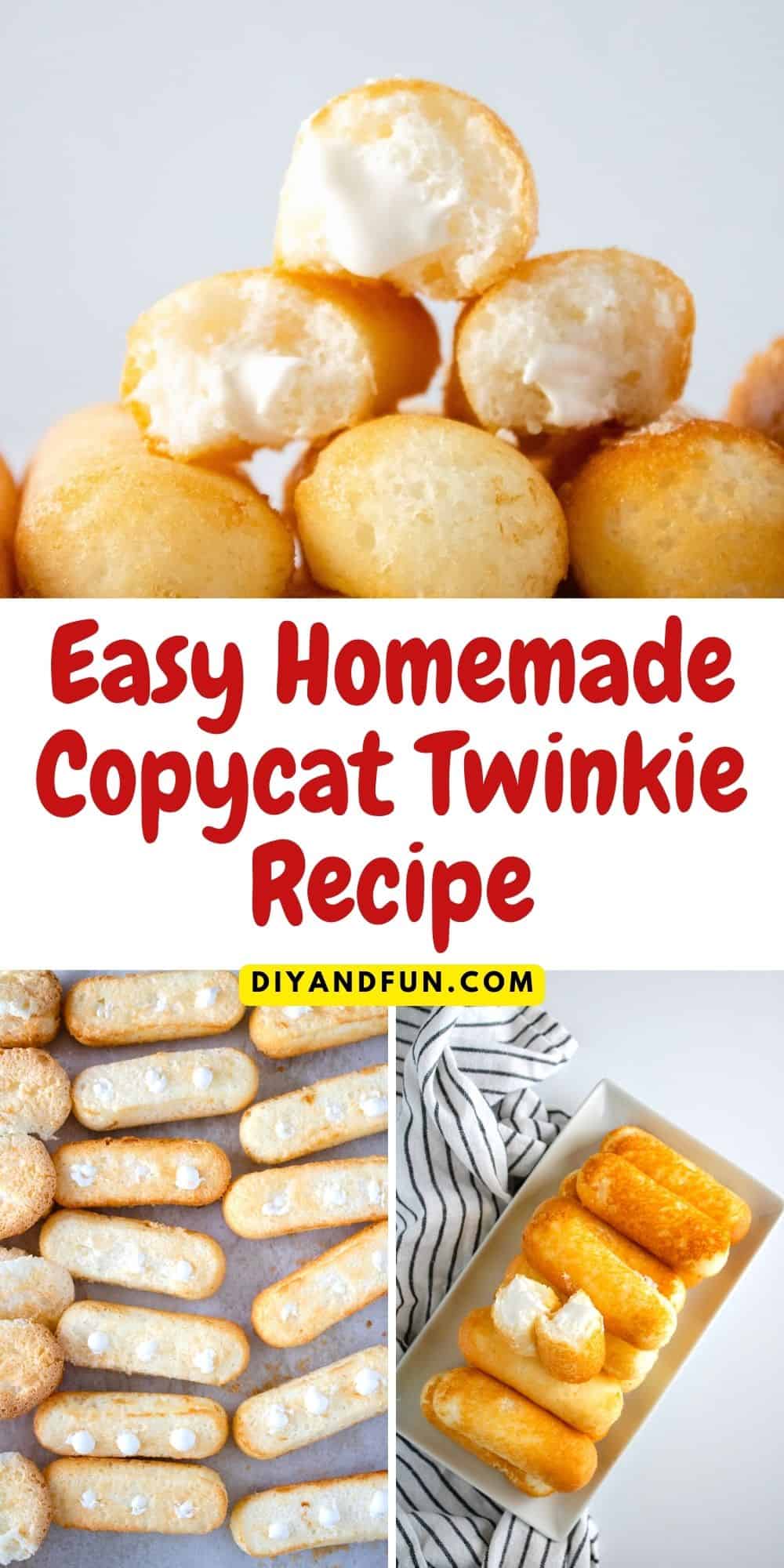 Easy Homemade Copycat Twinkie Recipe, a serious homemade snack or dessert recipe that tastes just like the real thing!