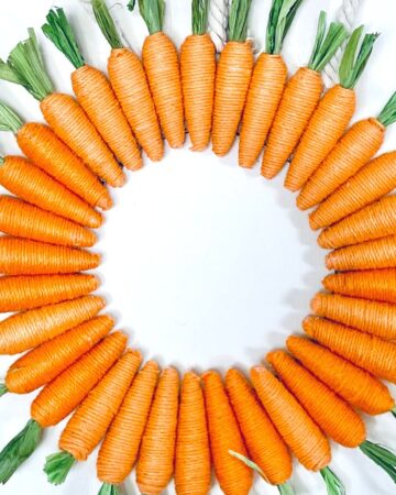 Easy Easter Carrot Wreath DIY
