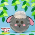 Easy Kids Paper Plate Sheep Craft