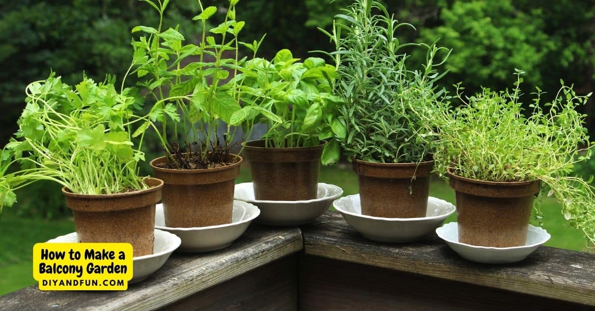 How to Make a Balcony Garden, a simple guide for making an attractive garden in a small space such as a balcony.